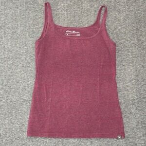 Eddie Bauer Sleeveless Casual Maroon Tank Top Womens Size XS